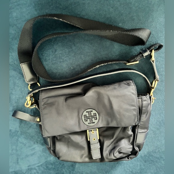 Tory Burch Tilda Nylon Crossbody, Navy EUC - Picture 2 of 9